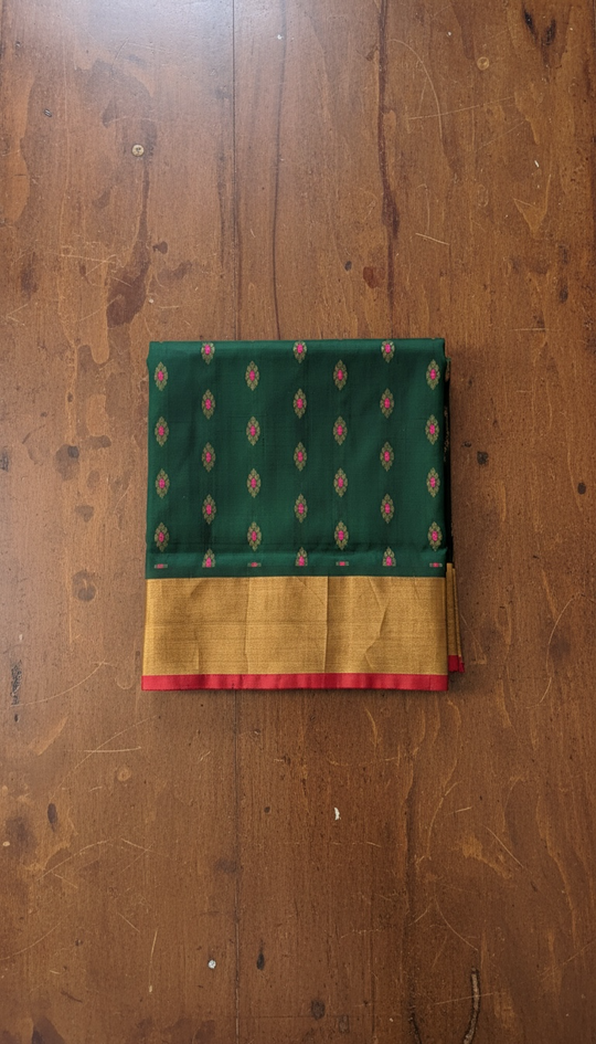 The Vintage Saree- Green and Red Uppada Silk Saree