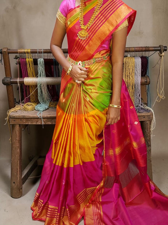 Pallavi- Handwoven Uppada Silk Saree