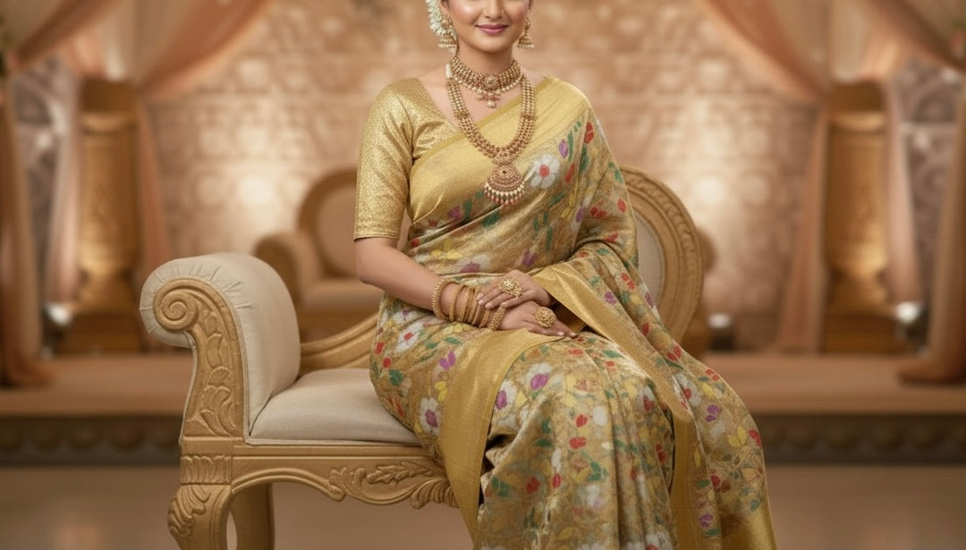 Swarnakamalam - Handmade Grand Tissue Uppada Jamdani Saree