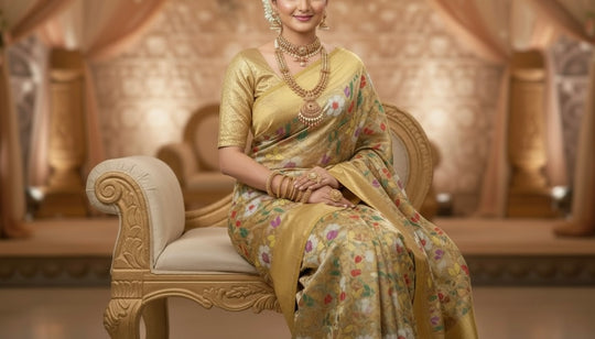 Swarnakamalam - Handmade Grand Tissue Uppada Jamdani Saree