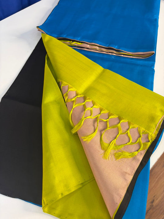 The Beach Blue - Multicolour Handwoven Uppada Silk