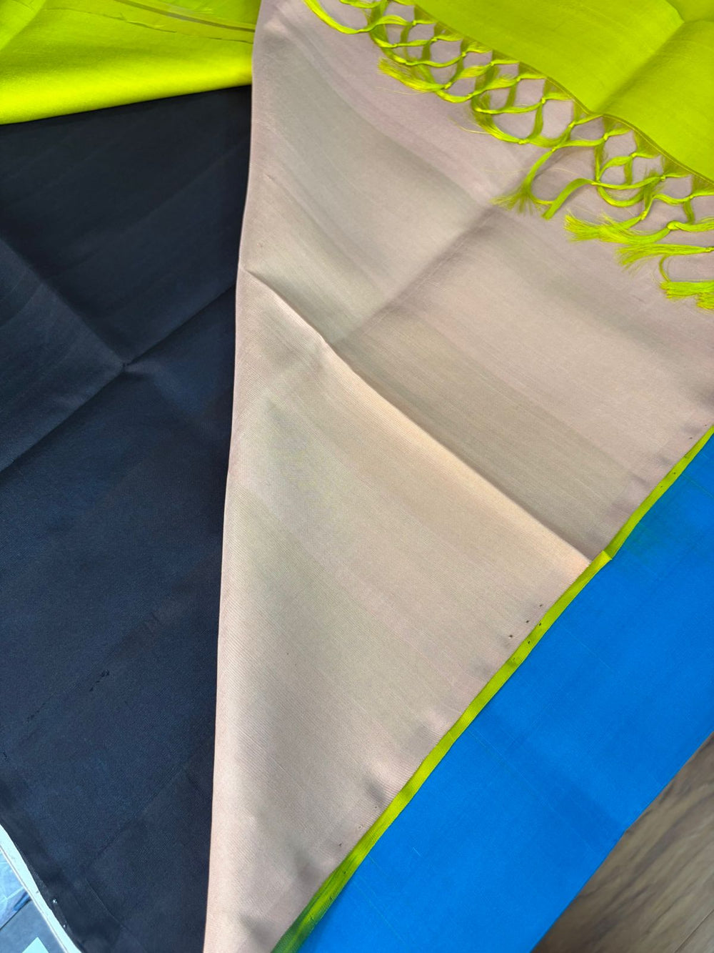 The Beach Blue - Multicolour Handwoven Uppada Silk