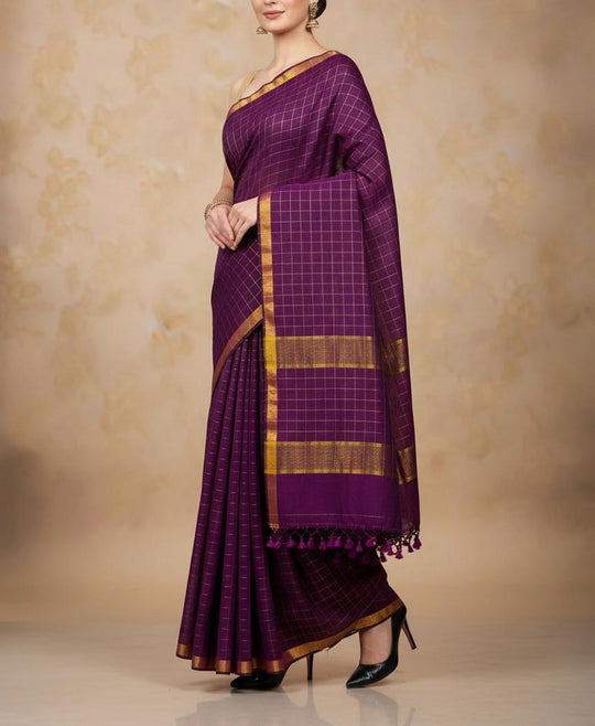 Violet Haze - Cotton Saree
