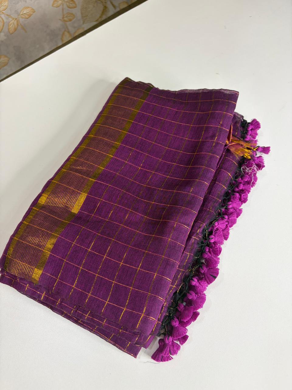 Violet Haze - Cotton Saree