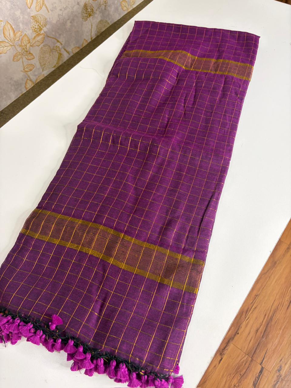 Violet Haze - Cotton Saree