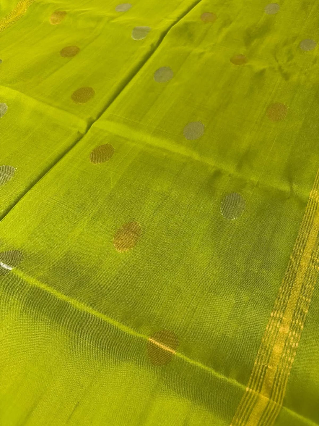 LIME GREEN - Uppada Silk Saree