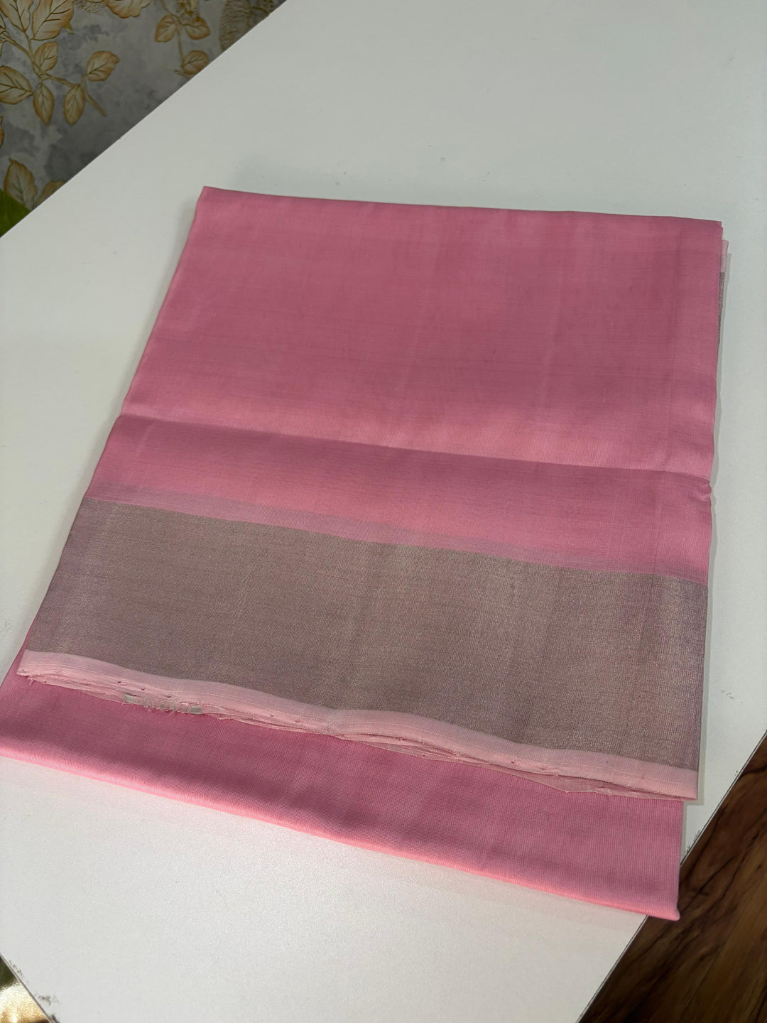 Flamingo Love - Pink Handwoven Uppada Silk