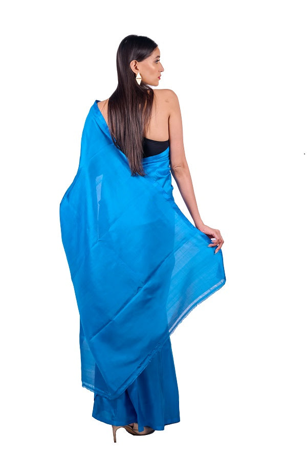 Cerulean - Handwoven Uppada Silk Saree