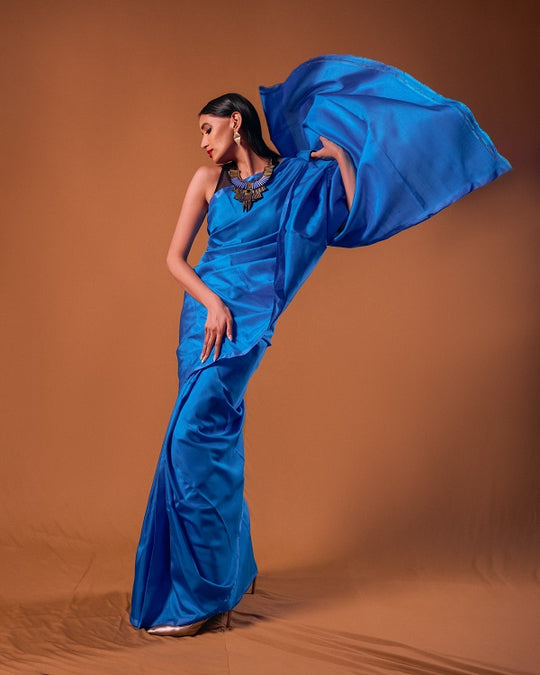 Cerulean - Handwoven Uppada Silk Saree