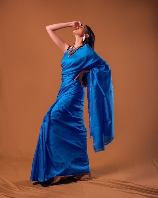 Cerulean - Handwoven Uppada Silk Saree