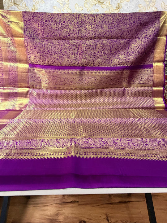 The Royal Queen - Purple Dharmavaram Silk Saree