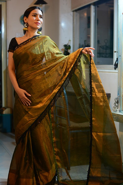 Naaz - Designer Handwoven Tissue Silk Saree