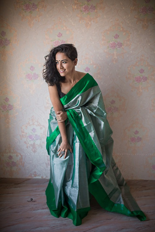 You Are Jade - Cotton Tissue Saree