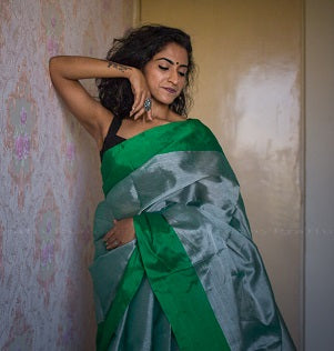 You Are Jade - Cotton Tissue Saree