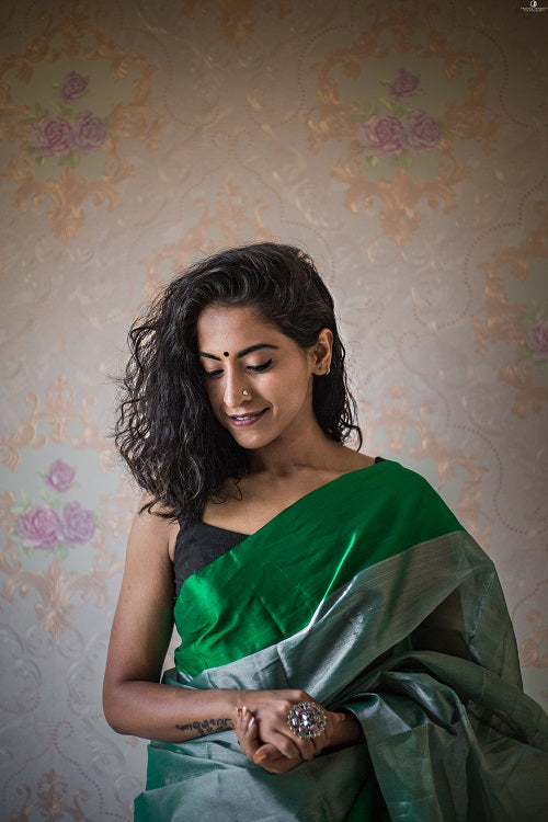 You Are Jade - Cotton Tissue Saree