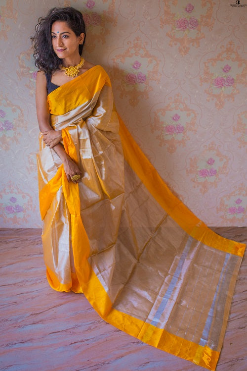 You Are Sunshine - Cotton Tissue Saree