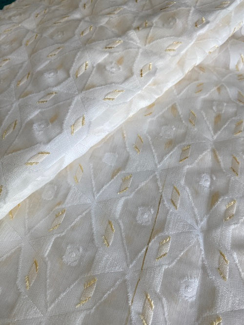 Satviki - Gorgeous White Cotton Jamdani Saree
