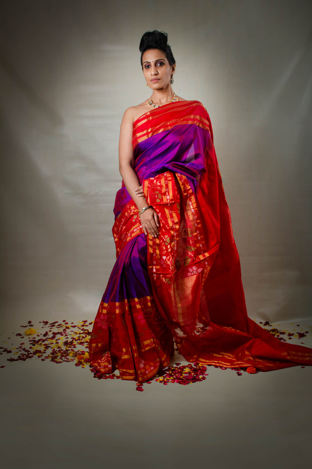 Mrigakshi - PRE-ORDER Designer Handwoven Jamdani Silk Saree