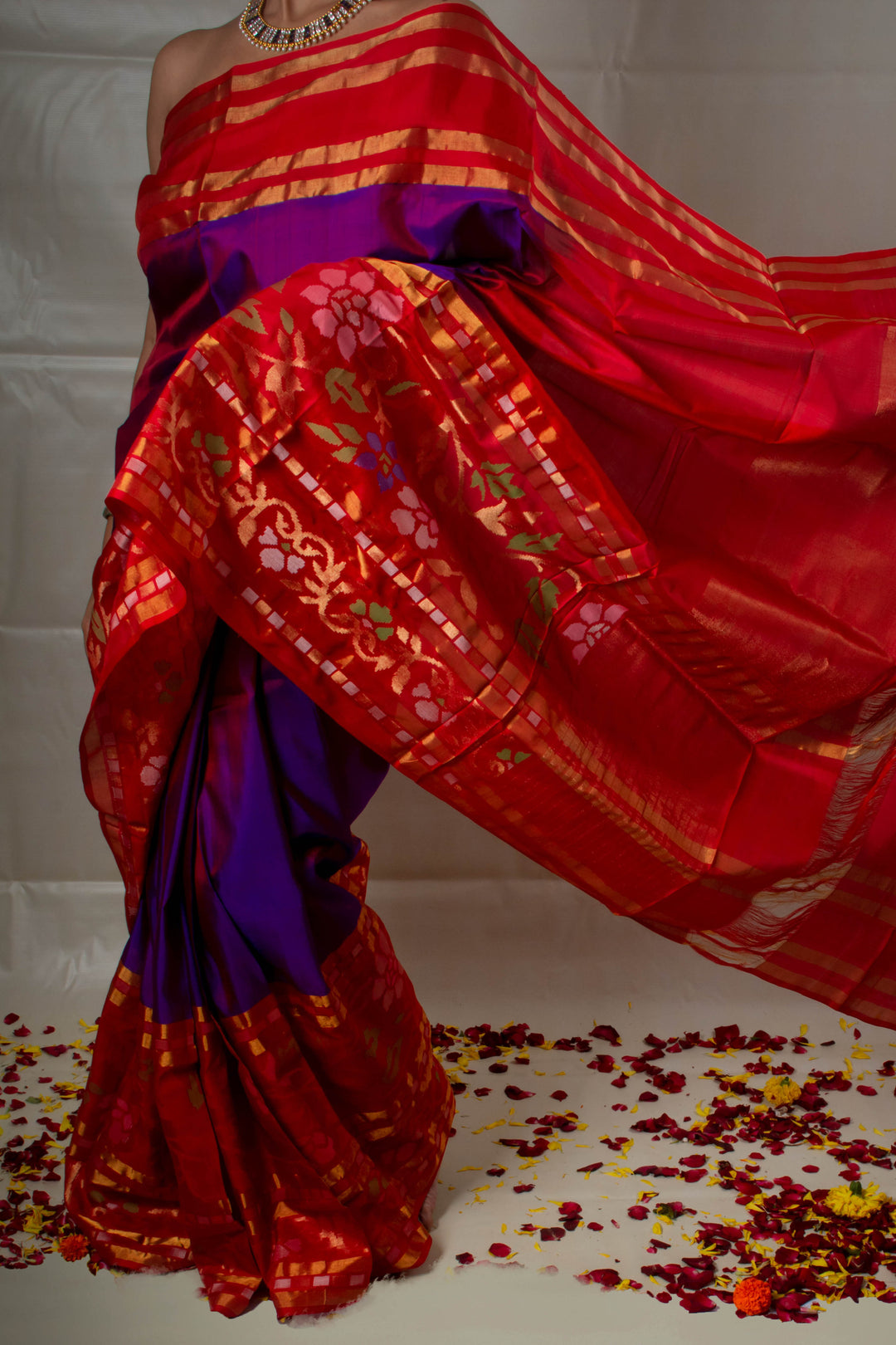 Mrigakshi - PRE-ORDER Designer Handwoven Jamdani Silk Saree