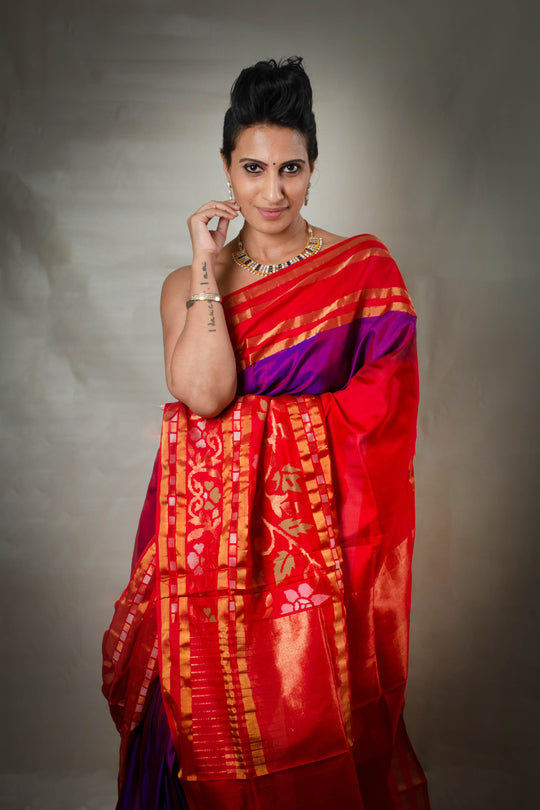 Mrigakshi - PRE-ORDER Designer Handwoven Jamdani Silk Saree