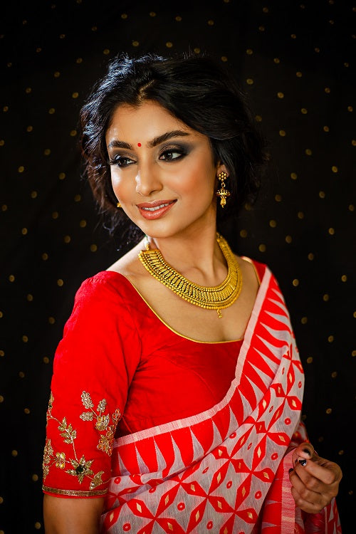 Sanghamitra - Cotton Jamdani Saree