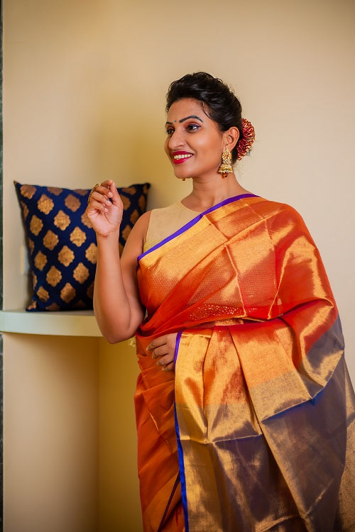 Dusk To Dawn - Cotton Tissue Saree