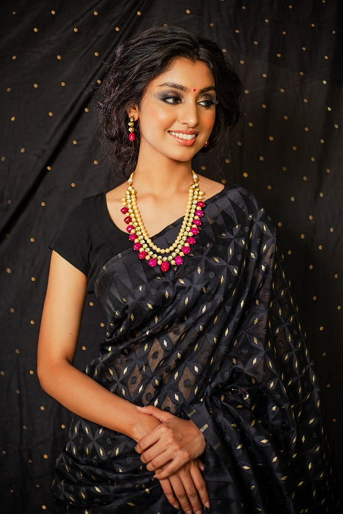 RANI SAAHIBA Woen's Cotton Dupatta (SKRDD1503, Black) : Aazon.in RANI SAAHIBA Woen's Cotton Dupatta (SKRDD1503, Black) : Aazon.in